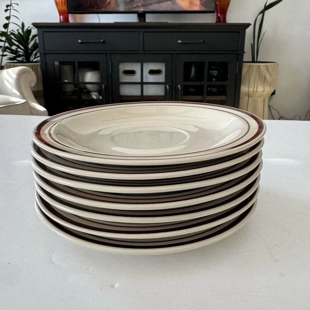 Kasuga Vintage Fuji Stone Winter Wheat Set of 7 Bread Plates 6.5